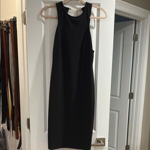 Laundry Gold Chain Elegant Black Sleeveless Dress